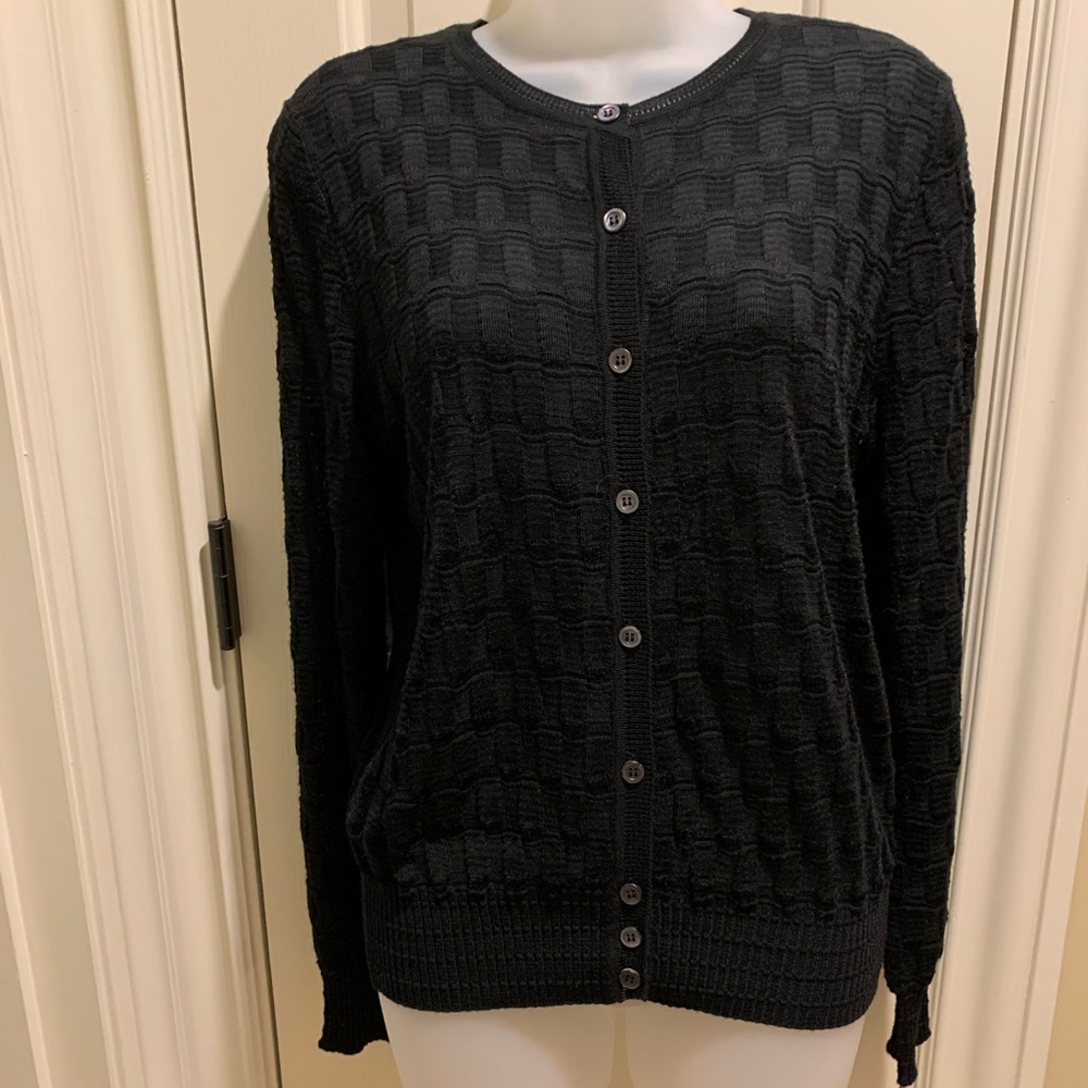 LAST CHANCE Missoni Black Knit Crop Cardigan sz 48